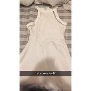 White fit and flare dress